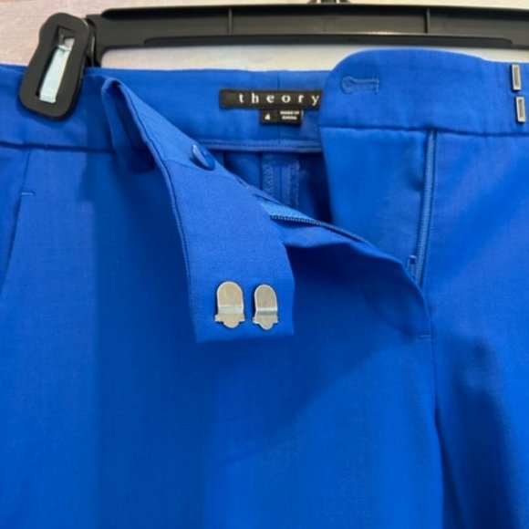 Royal Blue Theory Wool Pants - Picture 3 of 4